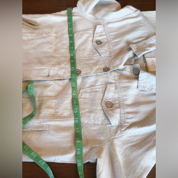 Curve Appeal M linen/ rayon classic button up jacket - Picture 5 of 6